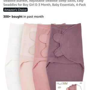 Set of 4 Swaddle Sleep Sacks in Pink and Purple